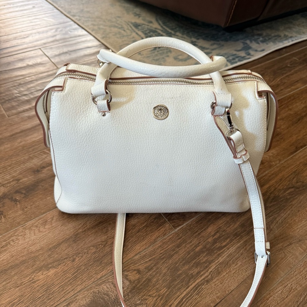 Anne Klein “Drew” White Satchel-EUC